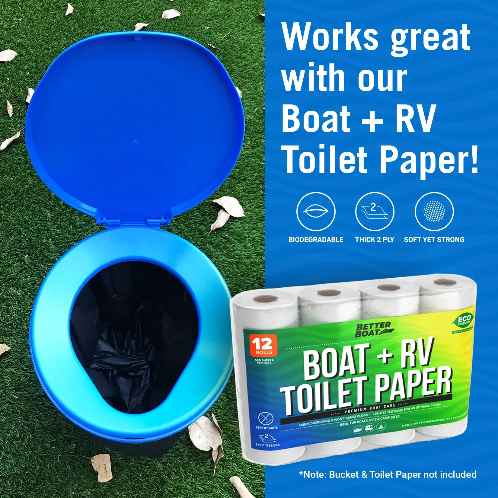 Portable Bucket Toilet Seat Set