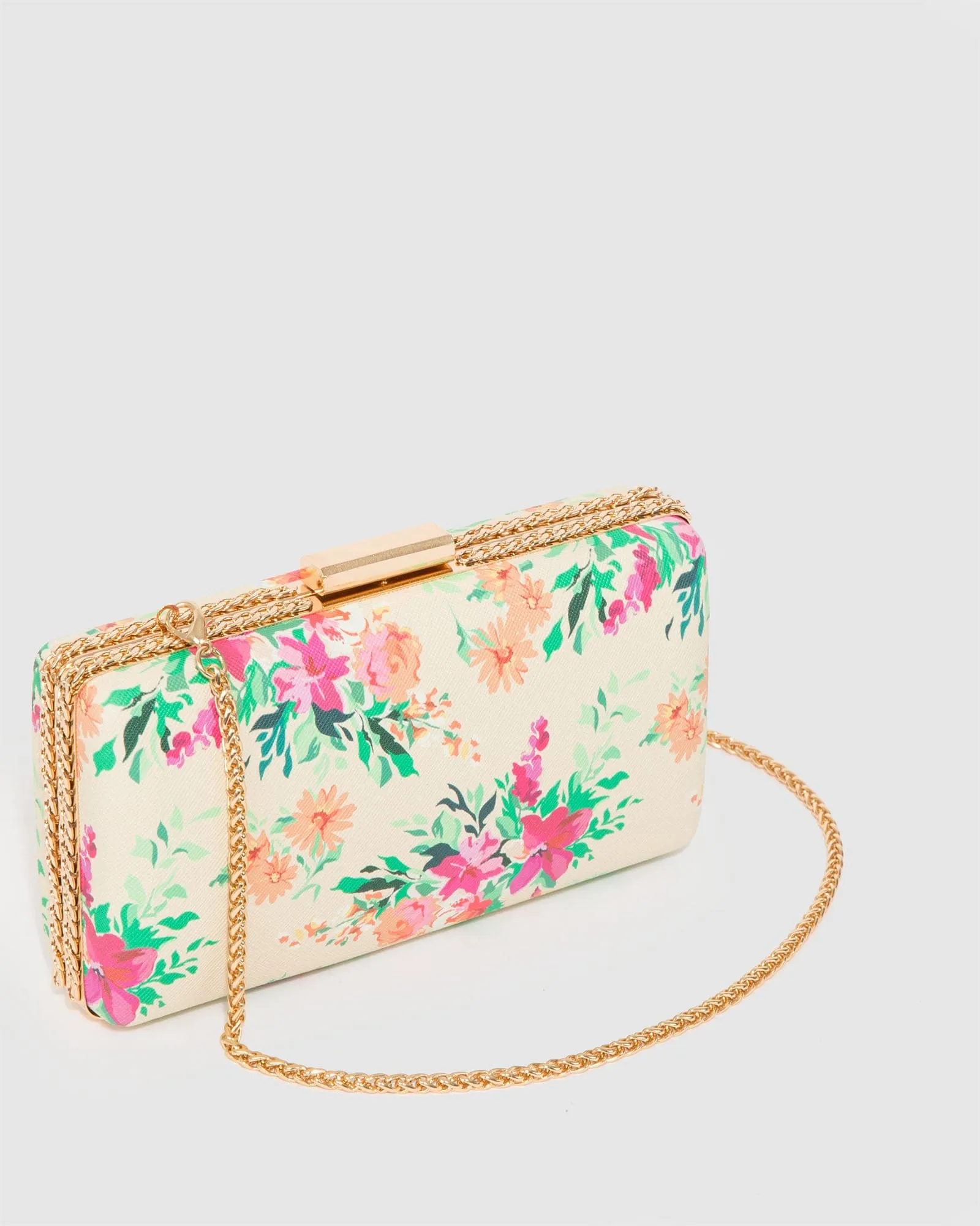 Print Steph Chain Clutch Bag