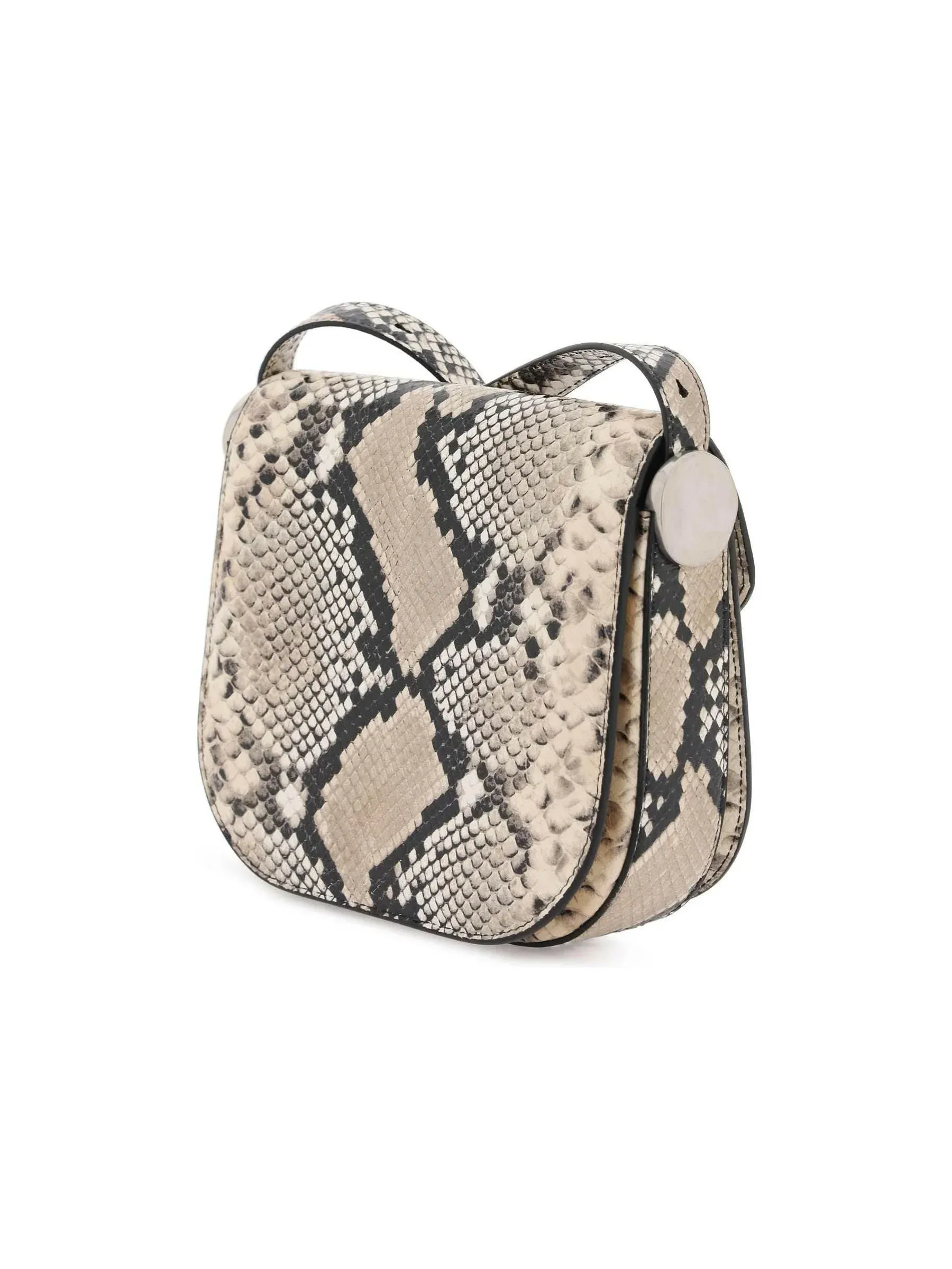 Python Snakeskin Leather Shoulder Bag