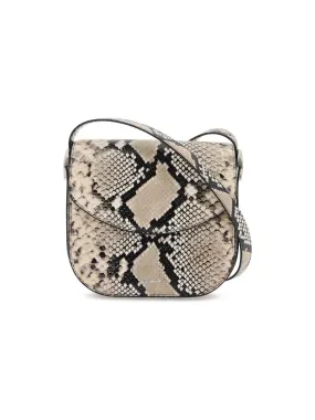 Python Snakeskin Leather Shoulder Bag