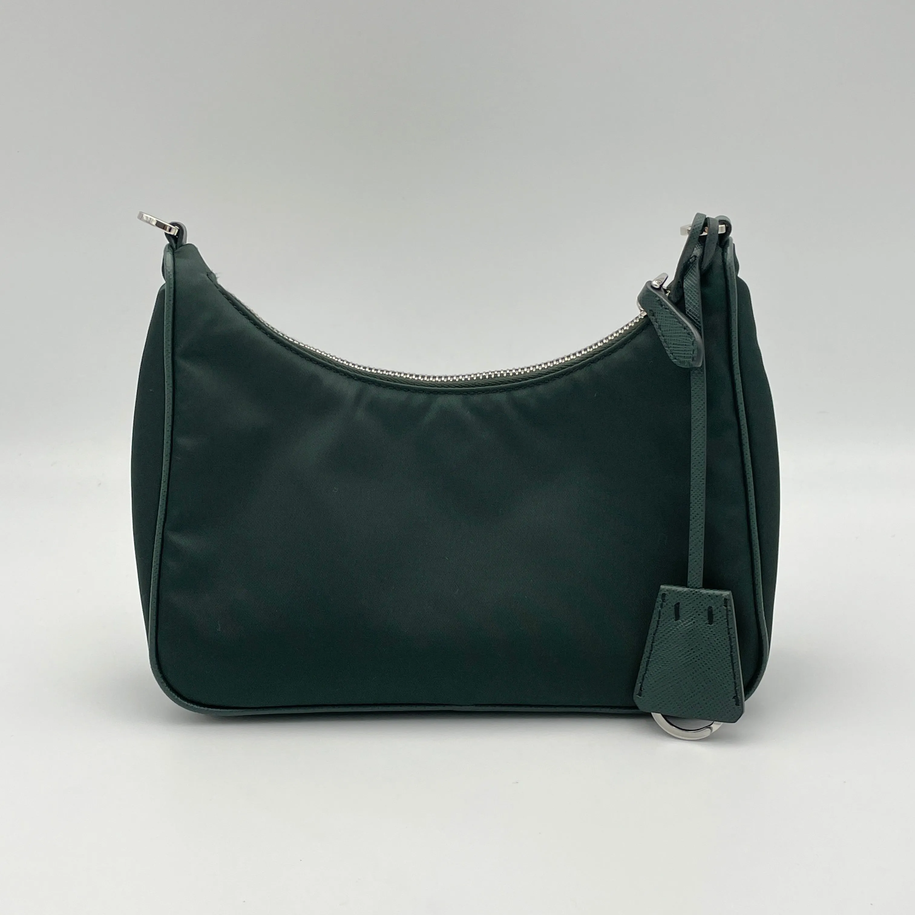 Re-edition 2005 Green Crossbody Bag in Re-Nylon, Silver hardware