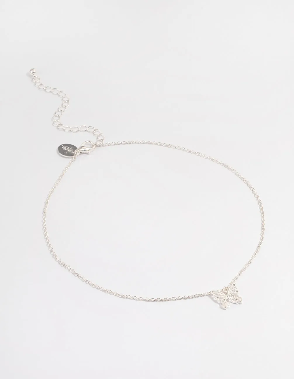 Silver Butterfly Choker