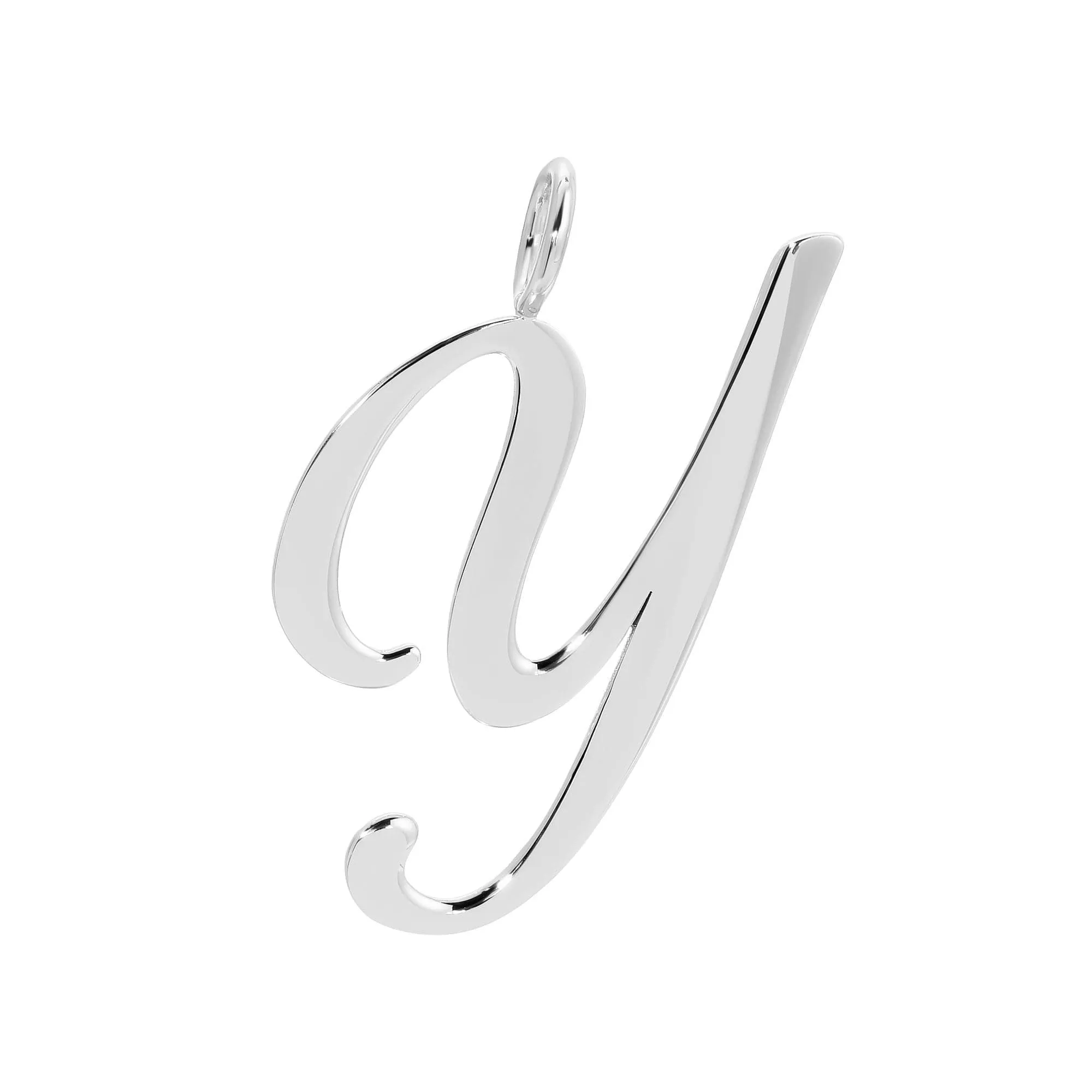 Silver Large Letter Pendants