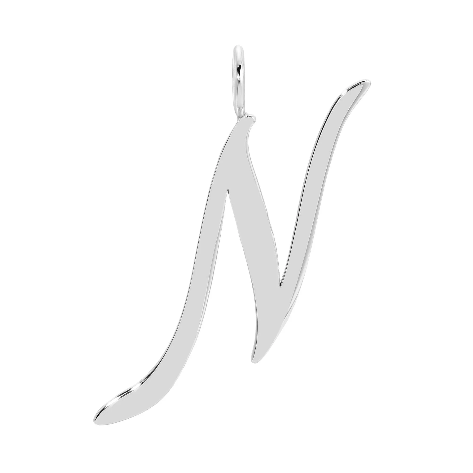 Silver Large Letter Pendants