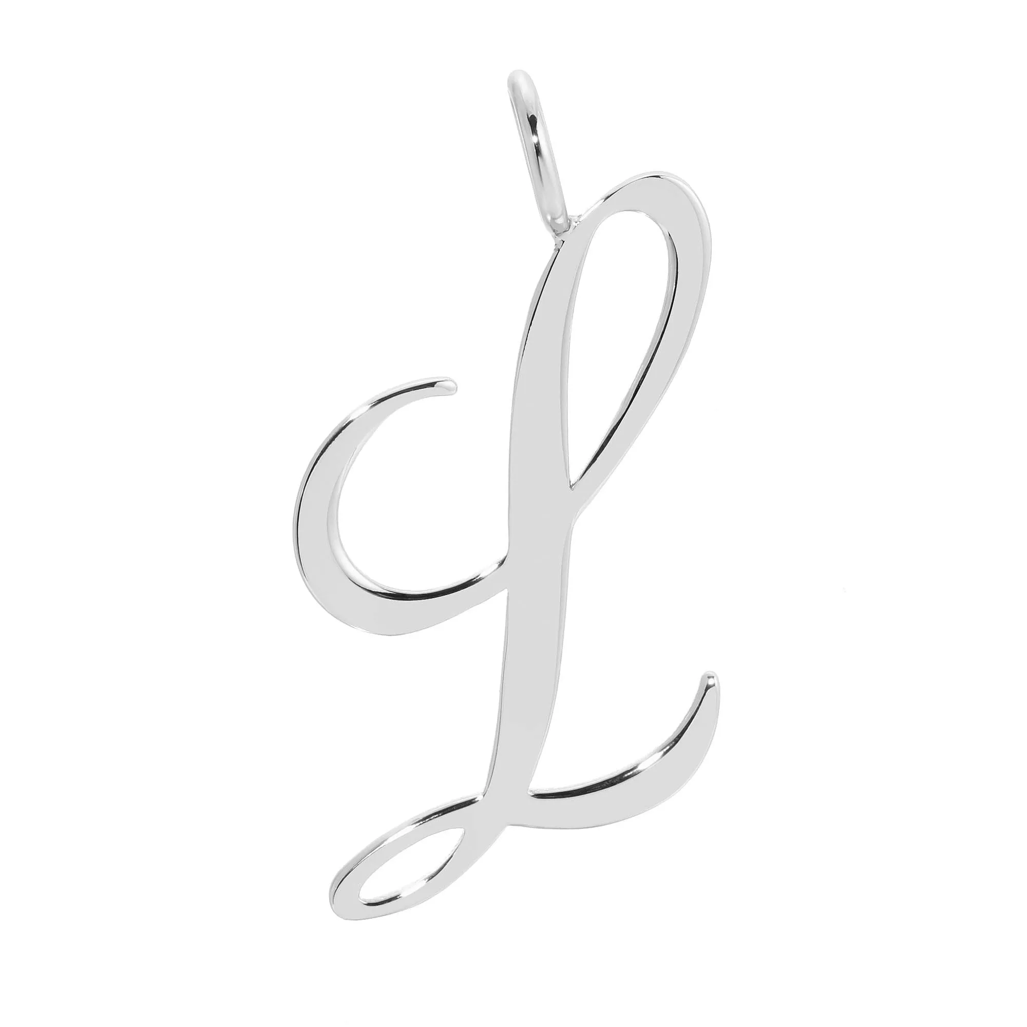 Silver Large Letter Pendants