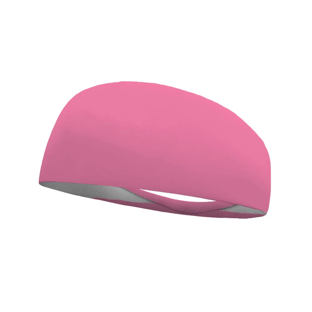 Taffy Pink Solid Printed Wicking Headband