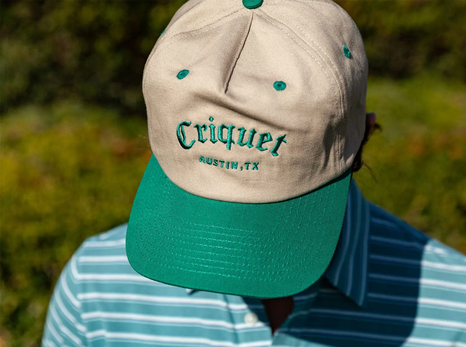 Throwback Hat - Criquet Golf - Khaki/Green