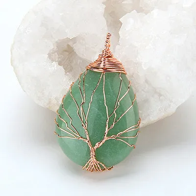 Tree of Life Wrapped Pendant necklaces