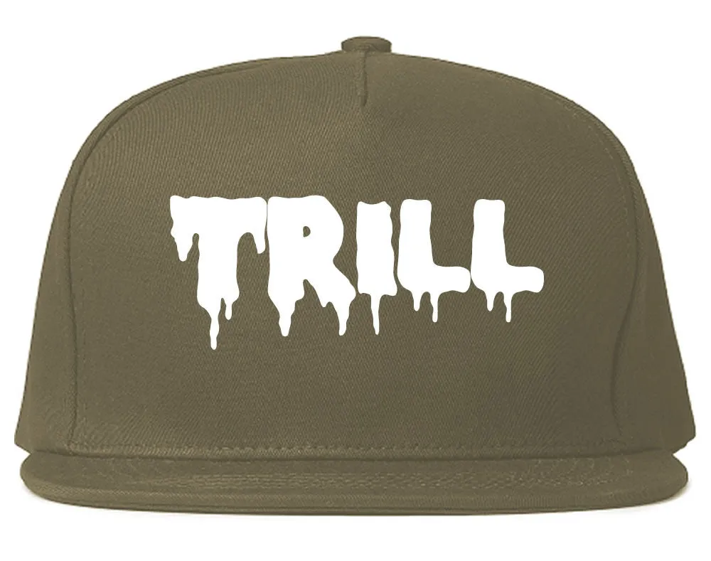 Trill Blood Drip Font Snapback Hat