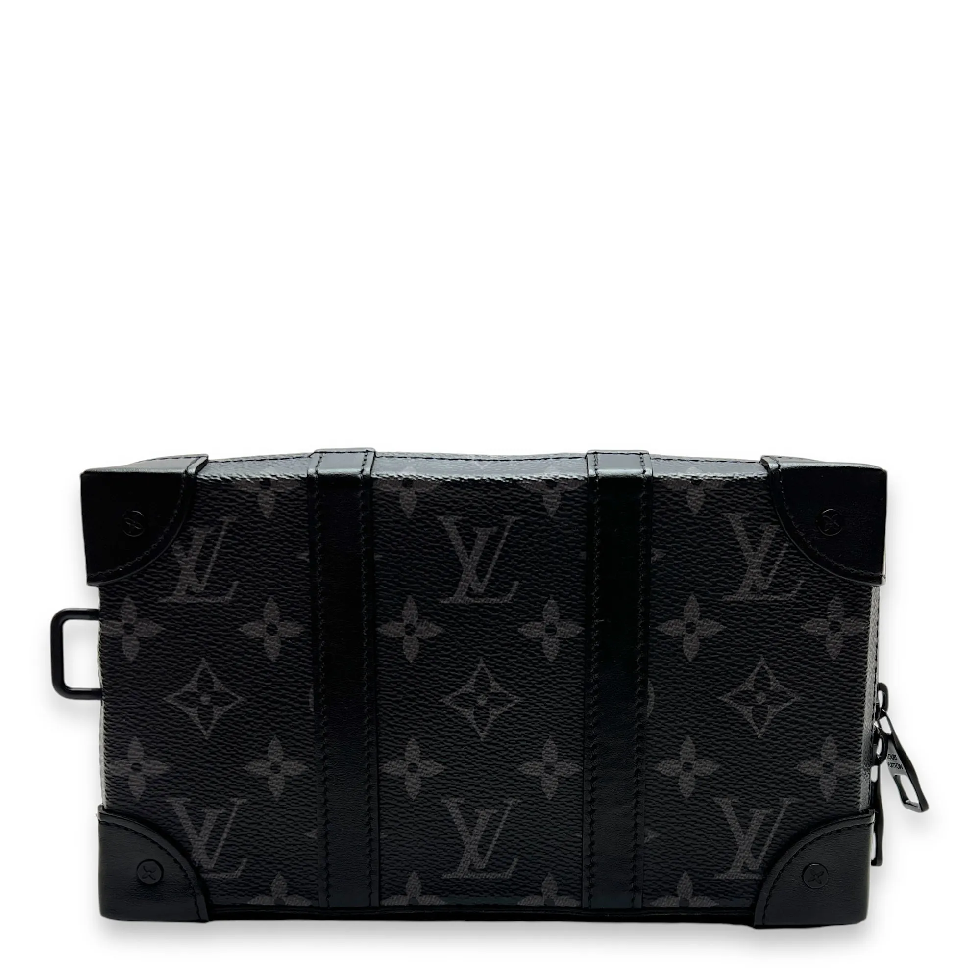 Trunk Wallet Black Crossbody Bag in Coated Canvas