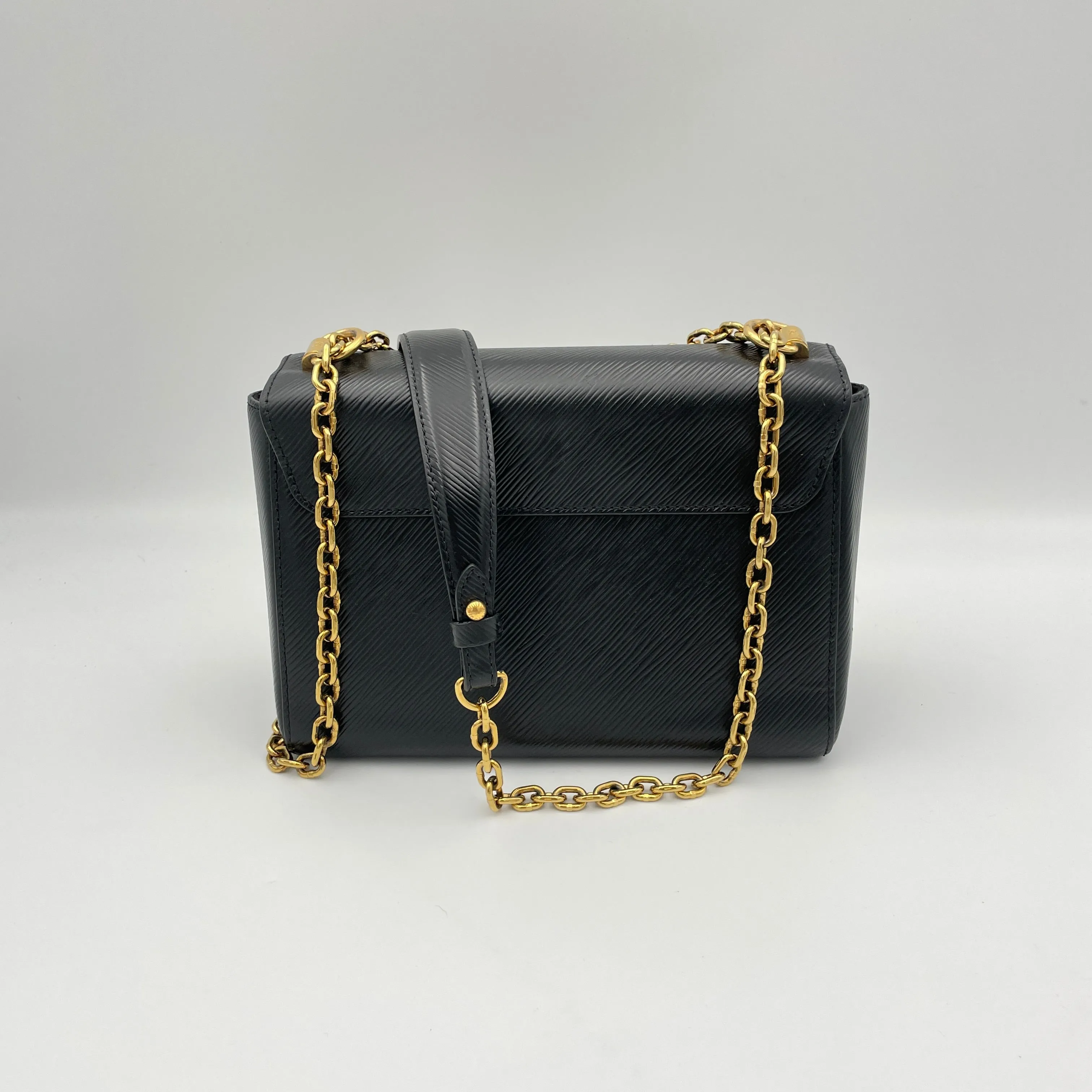 Twist MM Black Crossbody Bag in Epi Leather, Gold hardware