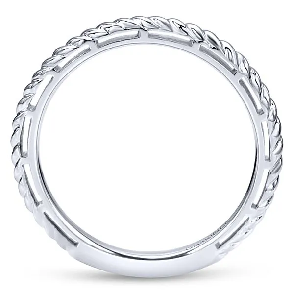 White Gold Stackable Ladies Ring