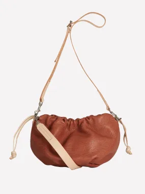 Wood Drawstring Bag - Cinnamon/Nude