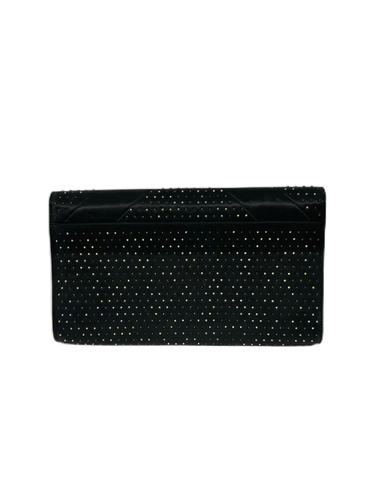 Yves Saint Laurent Black Studded Clutch