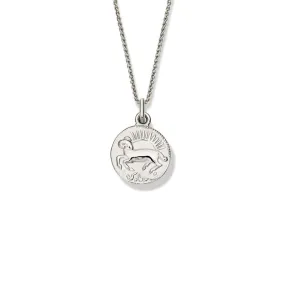 Zodiac Aries Necklace Pendant Silver